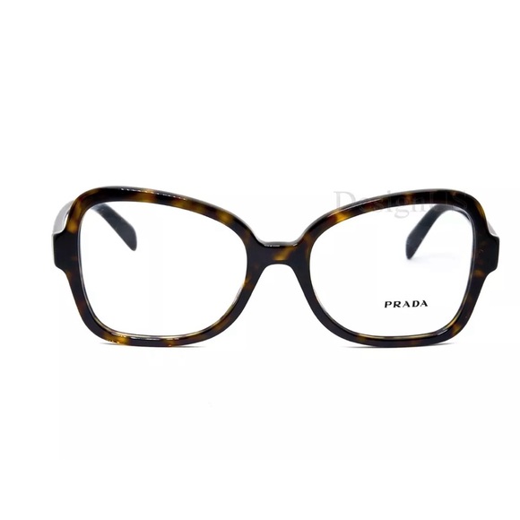 Prada VPR 25S-F 2AU-1O1 Butterfly Dark Havana size 53/18/135 Italy Eyeglasses - Picture 8 of 11
